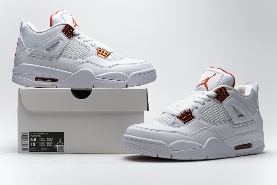 Nike Air Jordan 4 Retro Metallic Orange Ct8527 118 6 - www.kickbulk.co