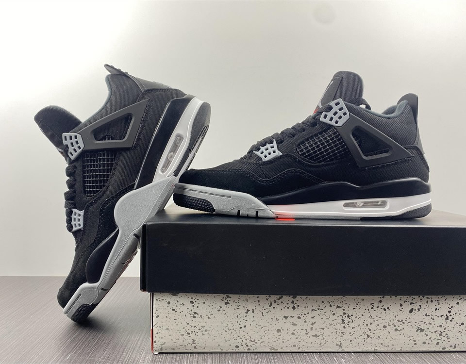 Air Jordan 4 Retro Black Canvas Dh7138 006 10 - www.kickbulk.co