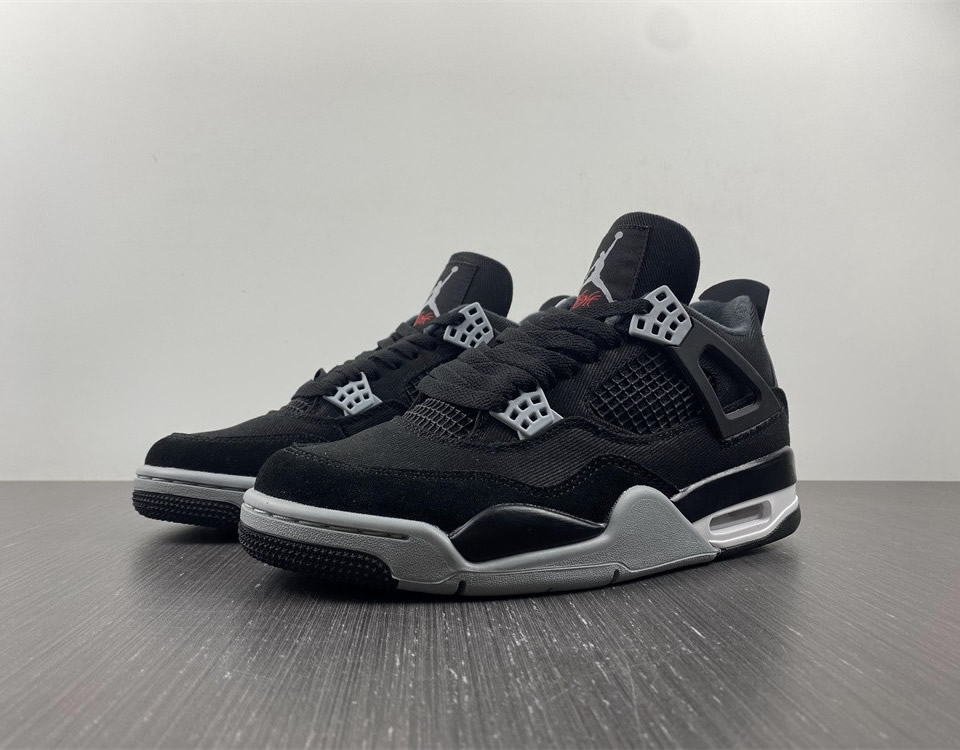 Air Jordan 4 Retro Black Canvas Dh7138 006 2 - www.kickbulk.co