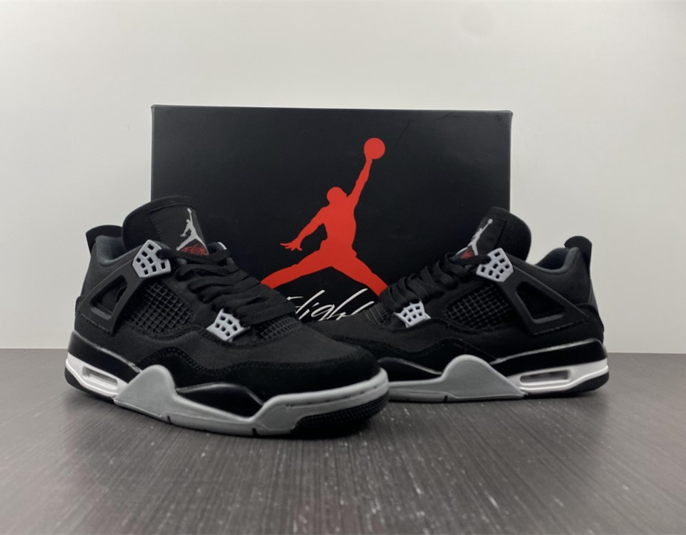 Air Jordan 4 Retro Black Canvas Dh7138 006 7 - www.kickbulk.co