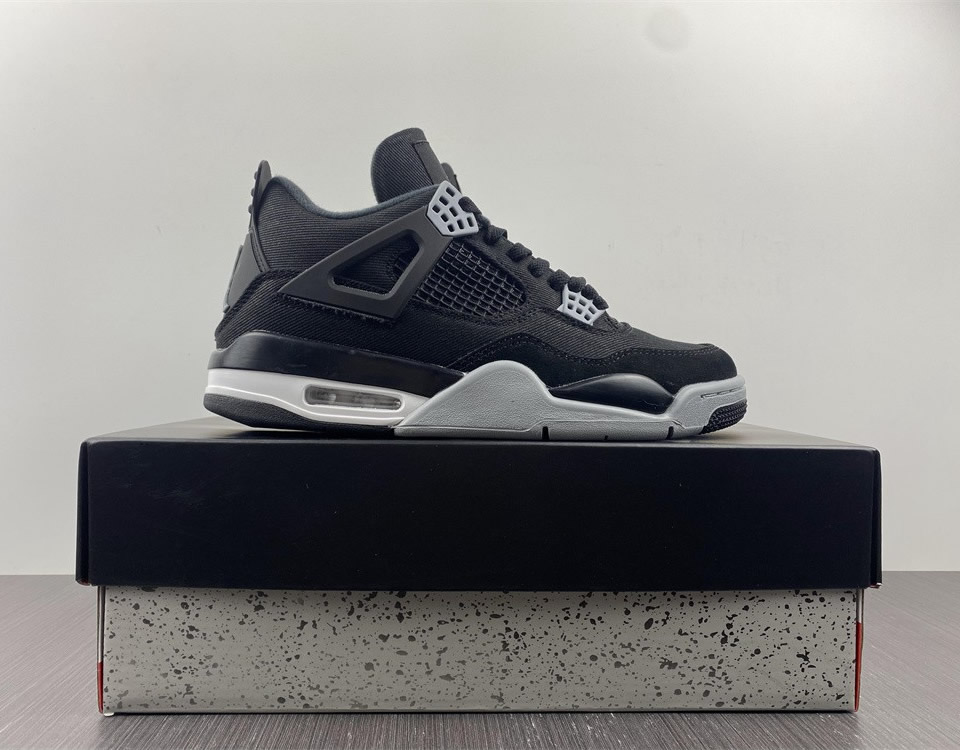 Air Jordan 4 Retro Black Canvas Dh7138 006 9 - www.kickbulk.co