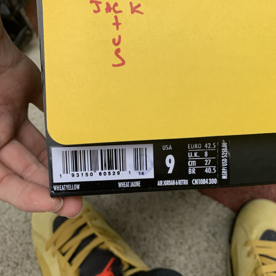 Nike Travis Scott Air Jordan 6 Aj6 Cn1084 300 18 - www.kickbulk.co