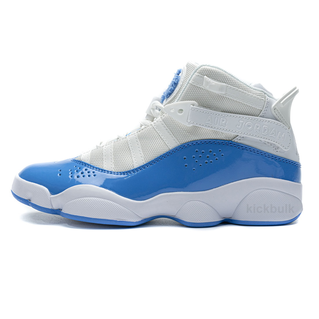 blue and white jordan basketball shoes