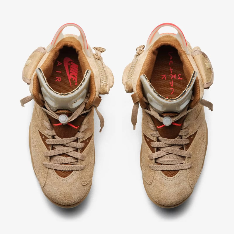 Travis Scott Air Jordan 6 Retro British Khaki Dh0690 200 12 - www.kickbulk.co