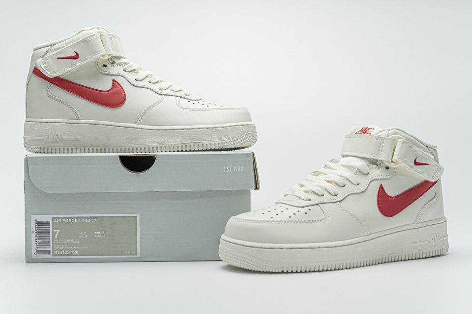 Nike Air Force 1 Mid 07 Sail University Red 315123 126 3 - www.kickbulk.co