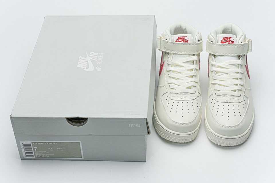 Nike Air Force 1 Mid 07 Sail University Red 315123 126 5 - www.kickbulk.co