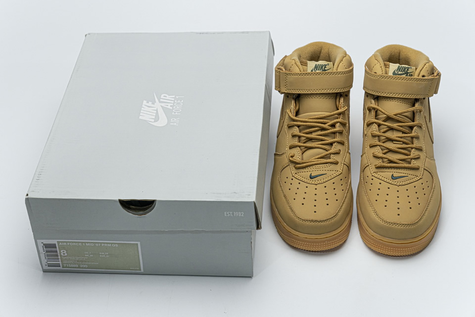 Nike Air Force 1 Mid 07 Prm Qs Flax 715889 200 7 - www.kickbulk.co