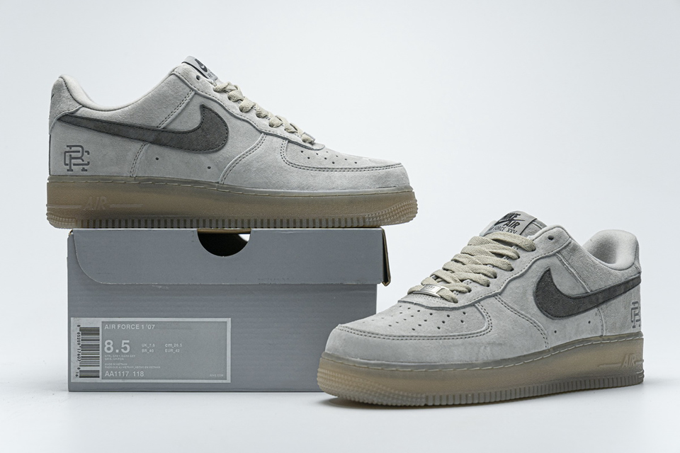 Reigning Champ Nike Air Force 1 Low Suede Light Grey Aa1117 118 3 - www.kickbulk.co