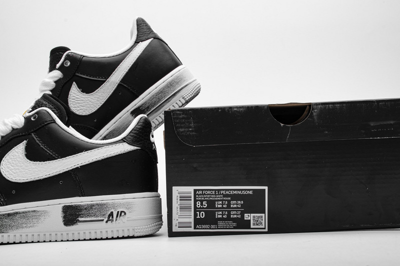 Peaceminusone Nike Air Force 1 Low Black White Aq3692 001 5 - www.kickbulk.co