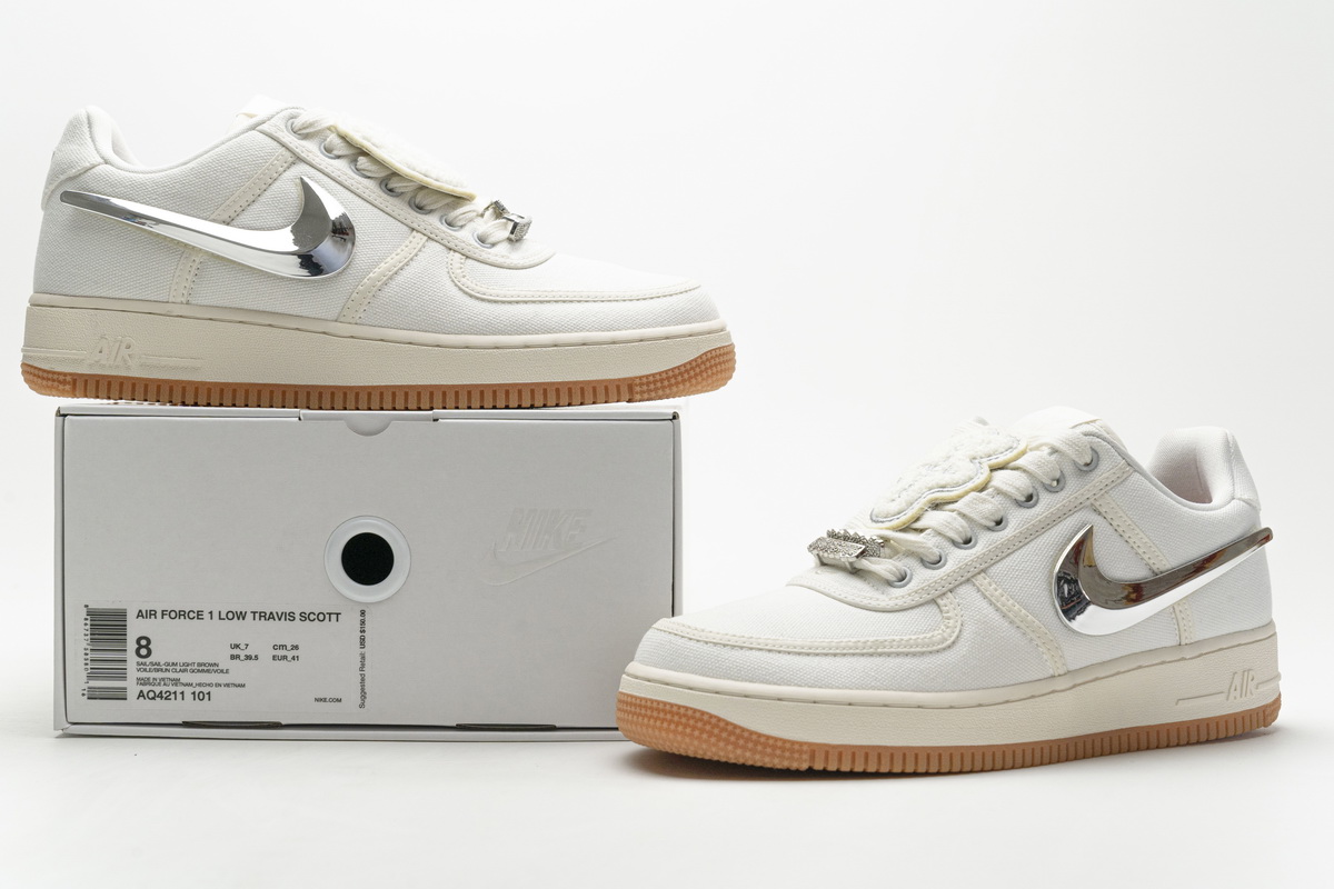 Travis Scott Nike Air Force 1 Low Sail Aq4211 101 23 - www.kickbulk.co