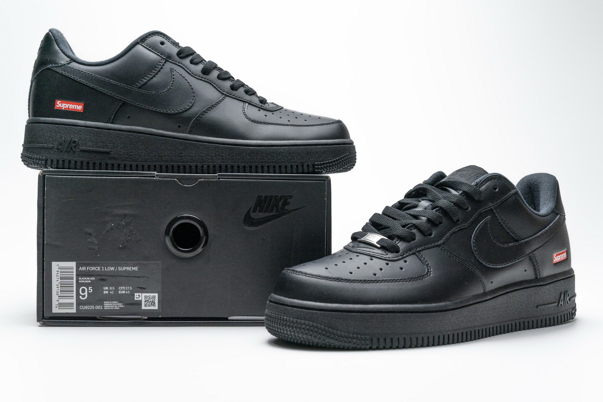 Nike Air Force 1 Low Supreme Black Men's - CU9225-001 - US