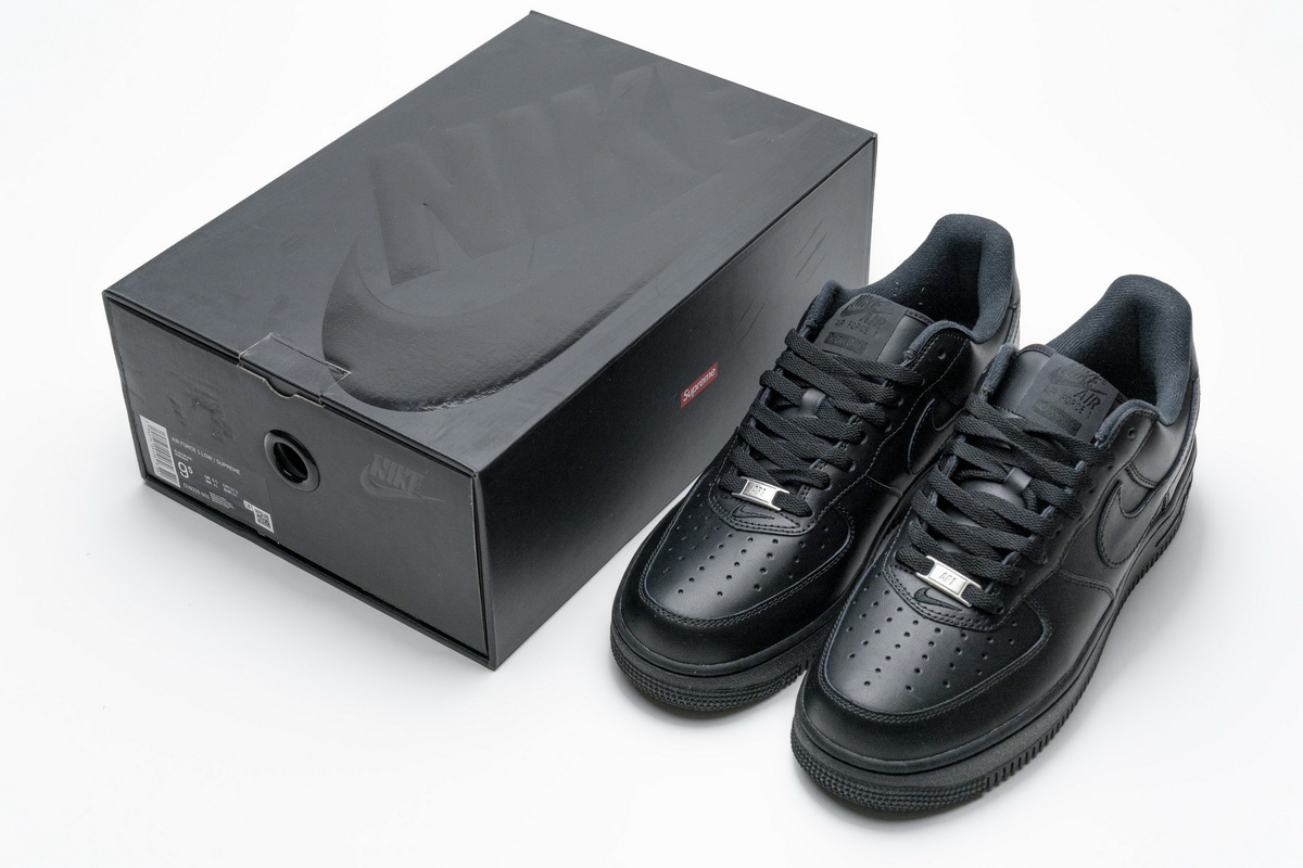 Supreme x Nike Air Force 1 Low 'Box Logo ‑ Black' - CU9225-001 - Novelship