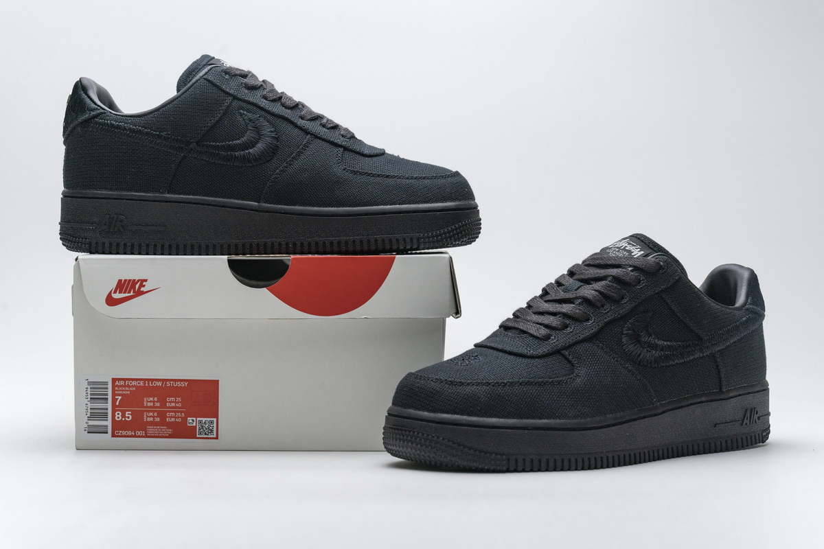 Cz9084 001 Stussy X Nike Air Force 1 Low Black 7 - www.kickbulk.co