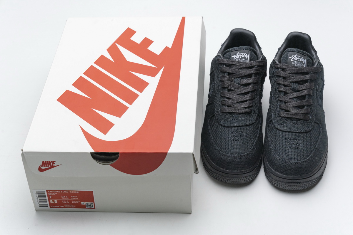 Cz9084 001 Stussy X Nike Air Force 1 Low Black 8 - www.kickbulk.co