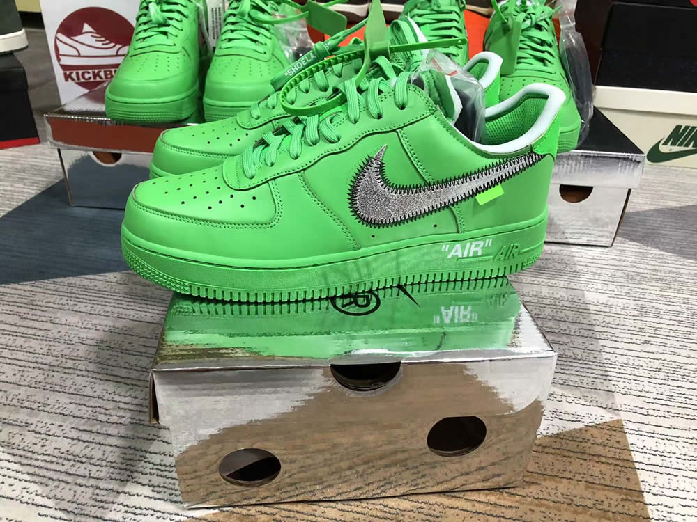 Off White X Air Force 1 Low 'Brooklyn' - Nike - DX1419 300 - light green  spark