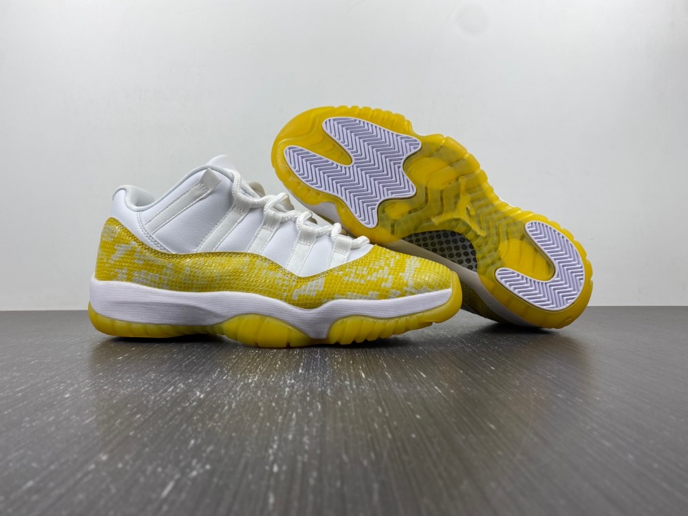 0 Air Jordan 11 Low Yellow Snakeskin Wmns Ah7860 107 1 - www.kickbulk.co