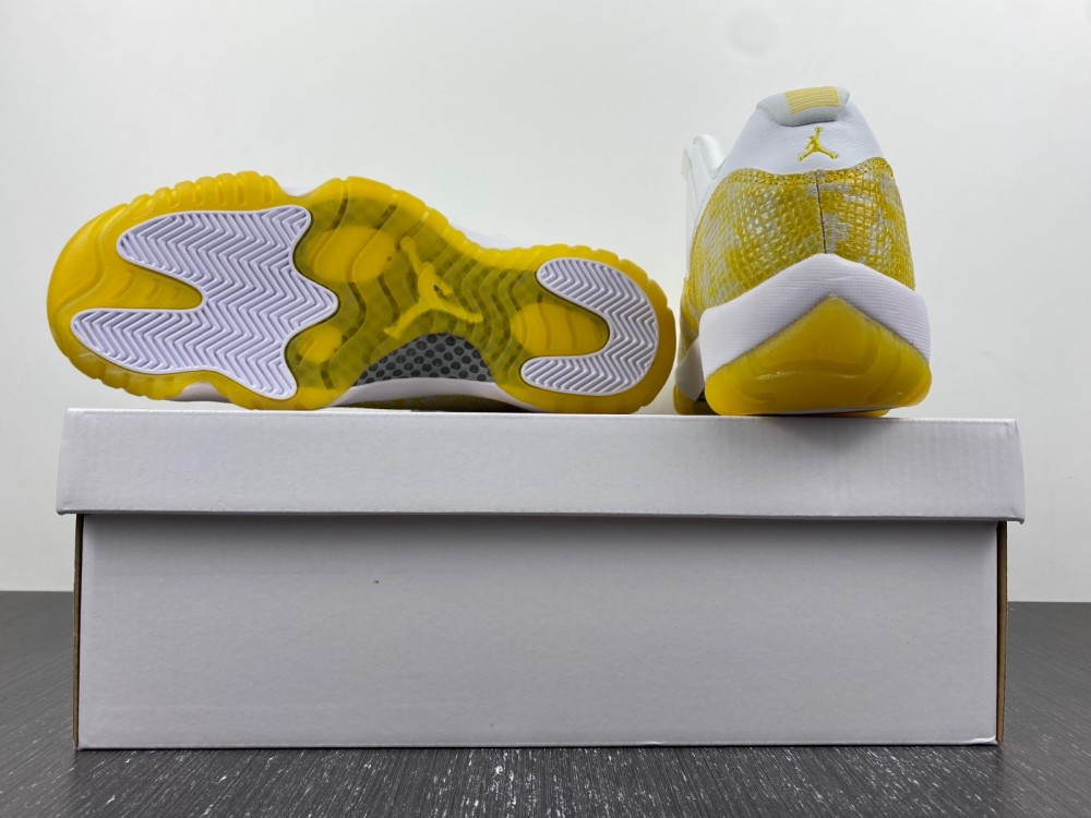 0 Air Jordan 11 Low Yellow Snakeskin Wmns Ah7860 107 6 - www.kickbulk.co