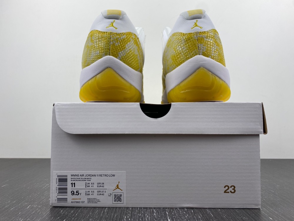 0 Air Jordan 11 Low Yellow Snakeskin Wmns Ah7860 107 8 - www.kickbulk.co