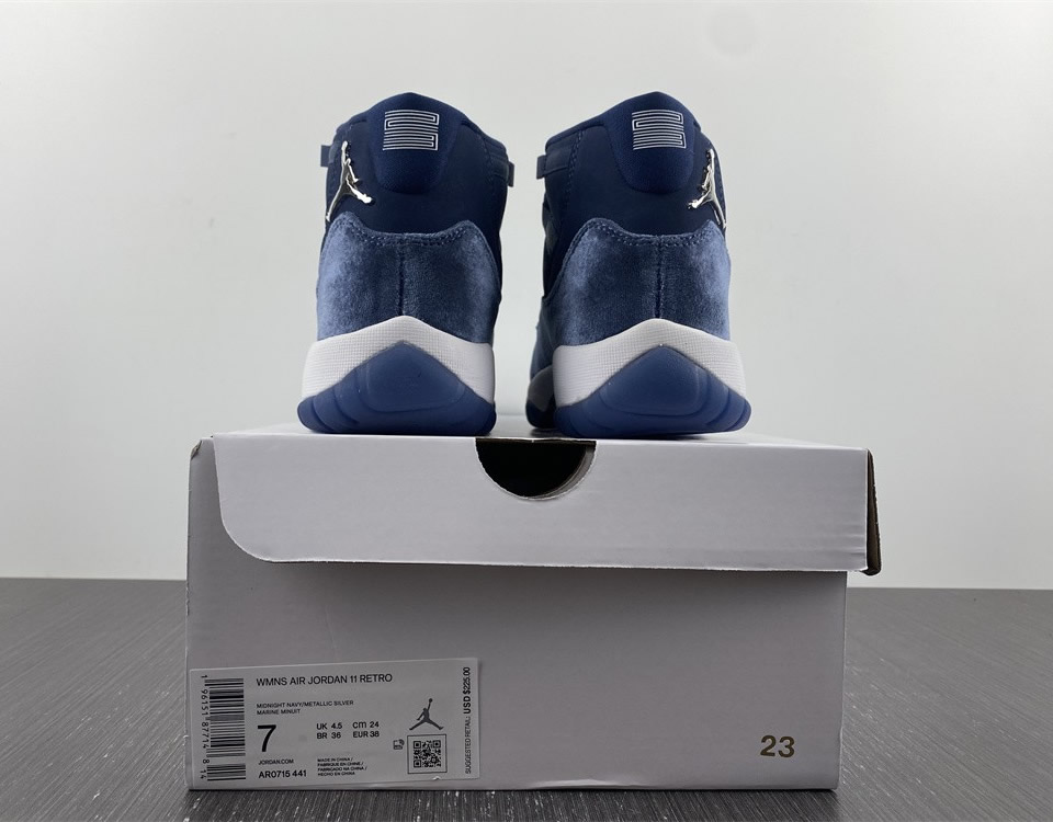 Air Jordan 11 Retro Navy Velvet Wmns Ar0715 441 10 - www.kickbulk.co