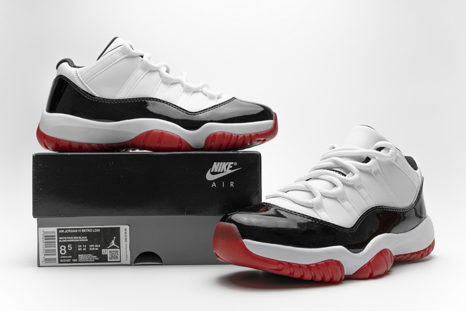 Nike Air Jordan 11 Low White Bred Av2187 160 9 - www.kickbulk.co