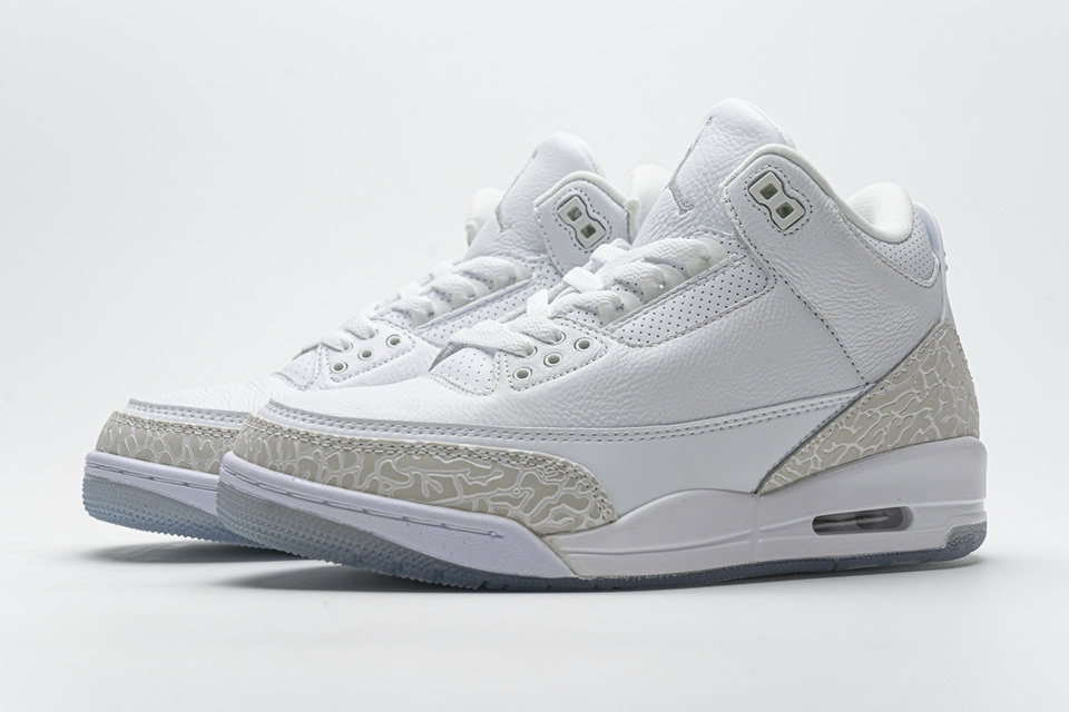 Nike Air Jordan 3 Retro Pure White 136064 111 5 - www.kickbulk.co