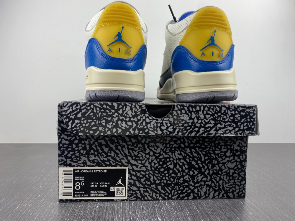 Air Jordan 3 Retro Gs Racer Blue 398614 145 13 - www.kickbulk.co