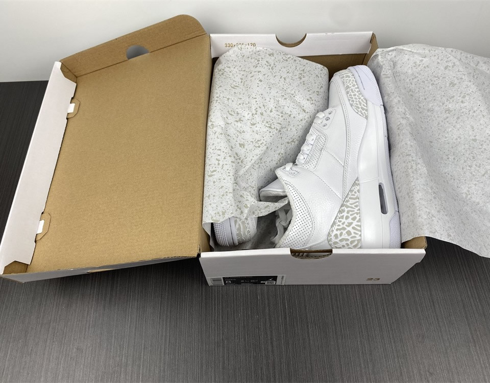 Air Jordan 3 Retro Ps Triple White 429487 111 9 - www.kickbulk.co