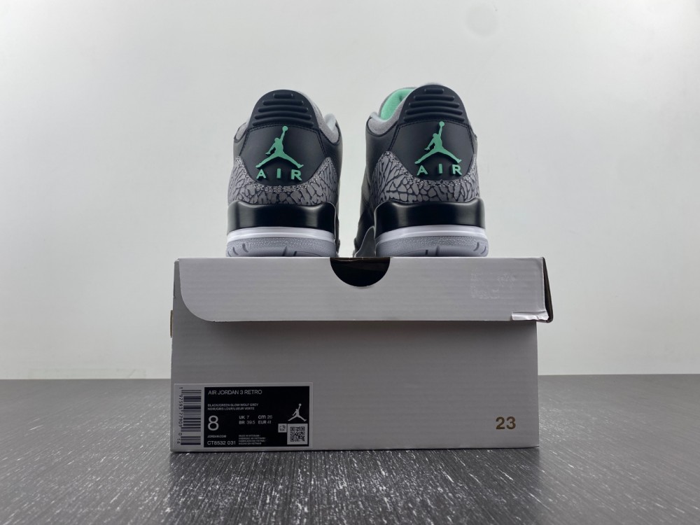 Air Jordan 3 Retro Green Glow Ct8532 031 11 - www.kickbulk.co