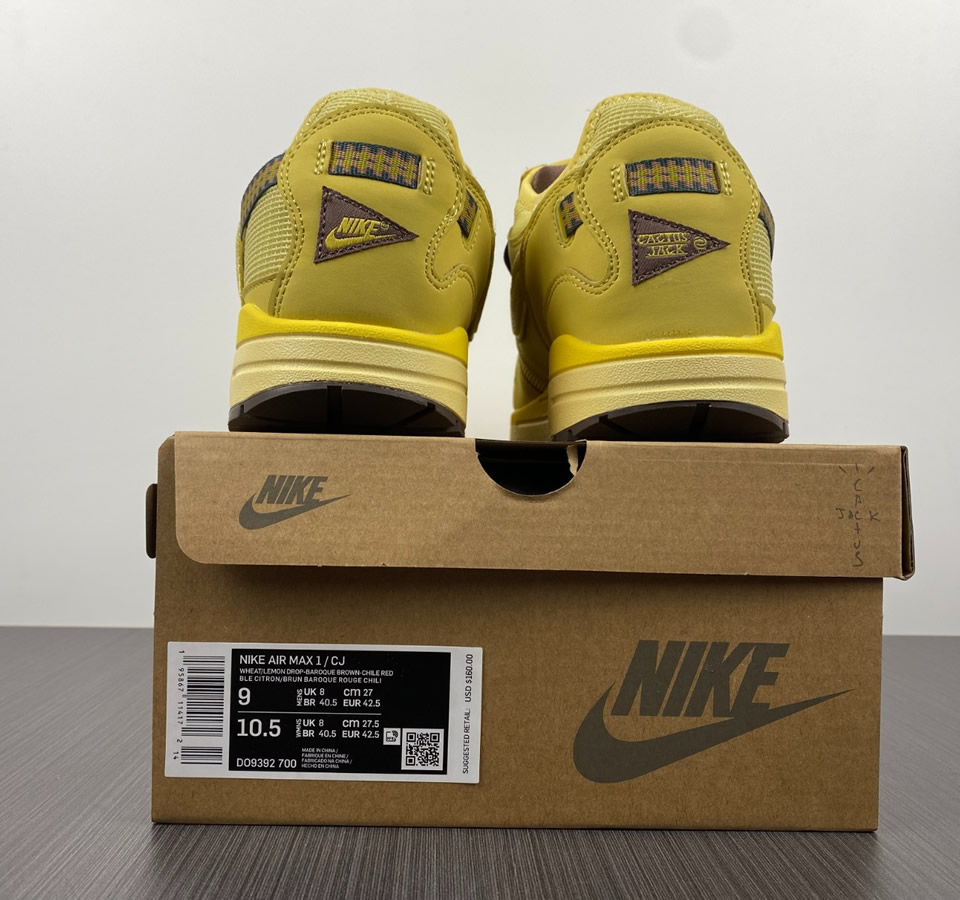 Travis Scott Nike Air Max 1 Wheat Do9392 700 2021 22 - www.kickbulk.co