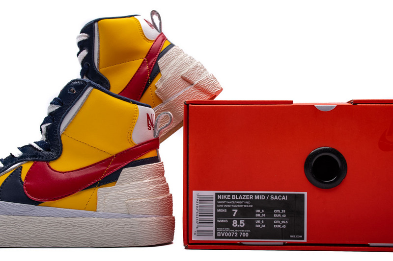 Sacai X Nike Blazer Mid Maize Navy Bv0072 700 16 - www.kickbulk.co