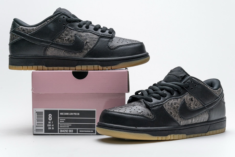 Nike Dunk Low Pro Sb Black Ostrich Skate 304292 003 3 - www.kickbulk.co