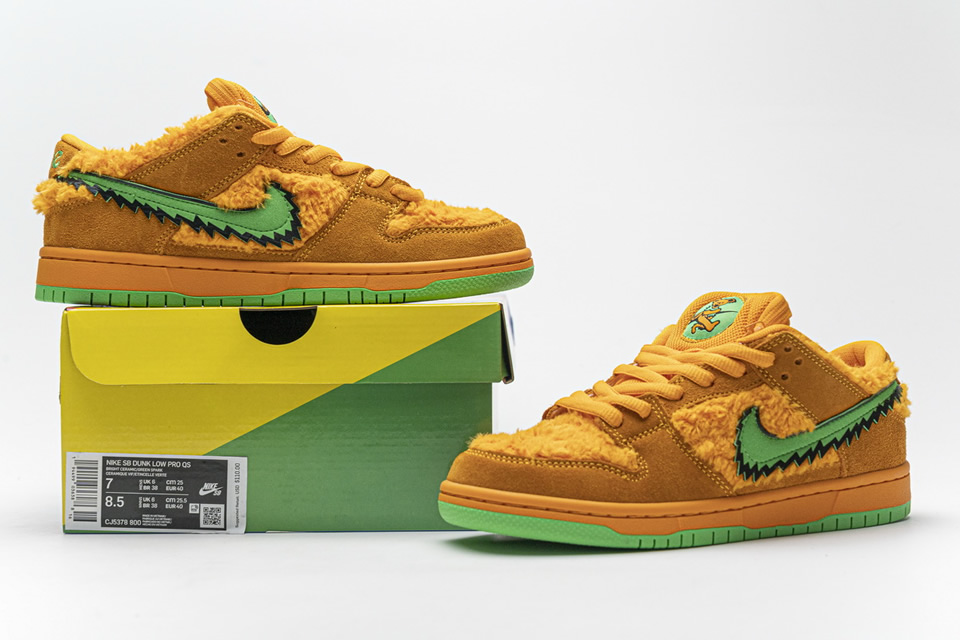 Grateful Dead Nike Sb Dunk Low Pro Qs Orange Bear Cj5378 800 3 - www.kickbulk.co