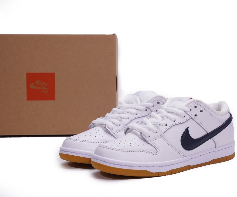 nike sb orange label white dunk low