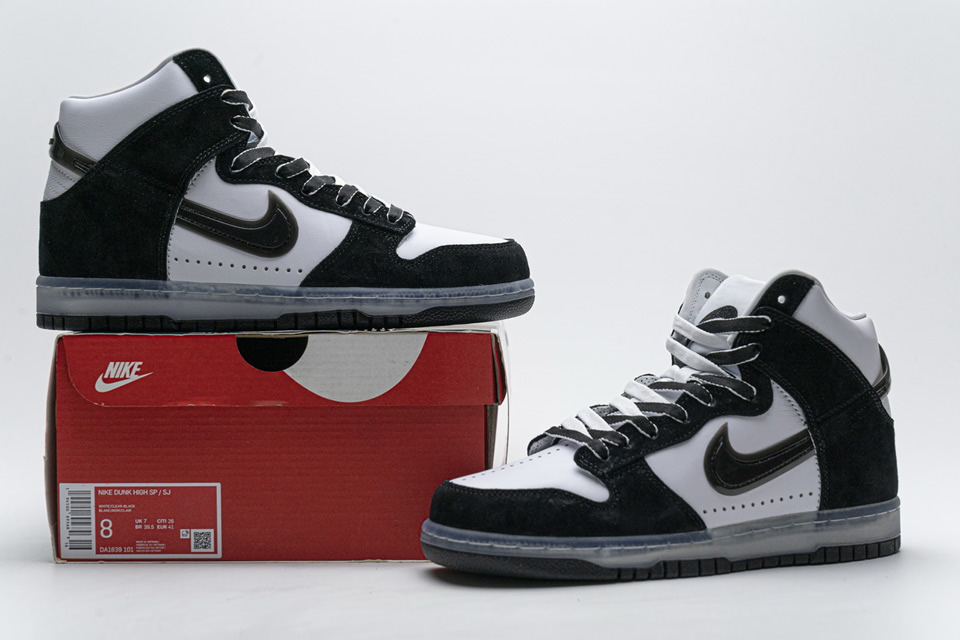 Slam Jam Nike Sb Dunk High Black White Da1639 101 3 - www.kickbulk.co