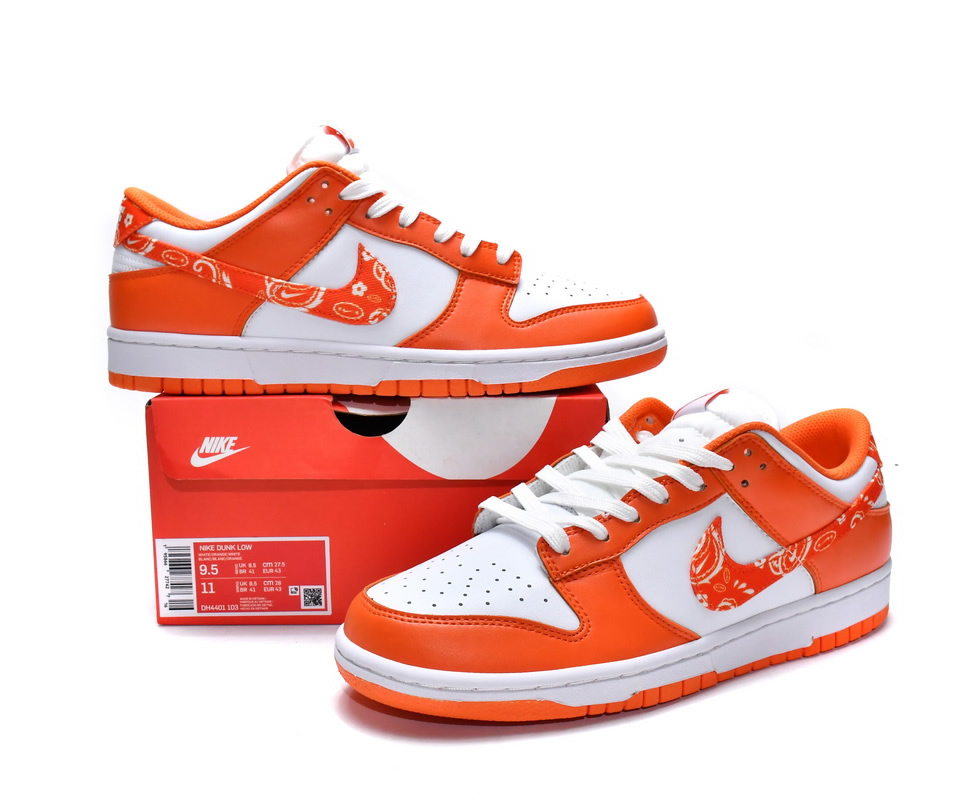 Nike Dunk Low Orange Paisley Wmns Dh4401 103 8 - www.kickbulk.co