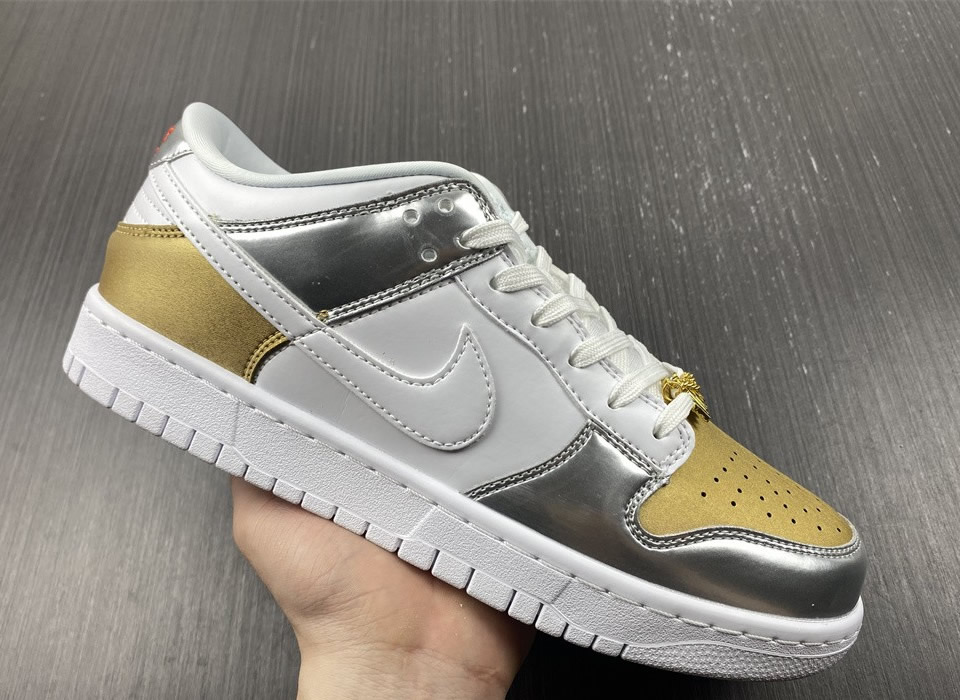 Nike Dunk Low Se Silver Gold Metallic Wmns Dh4403 700 10 - www.kickbulk.co