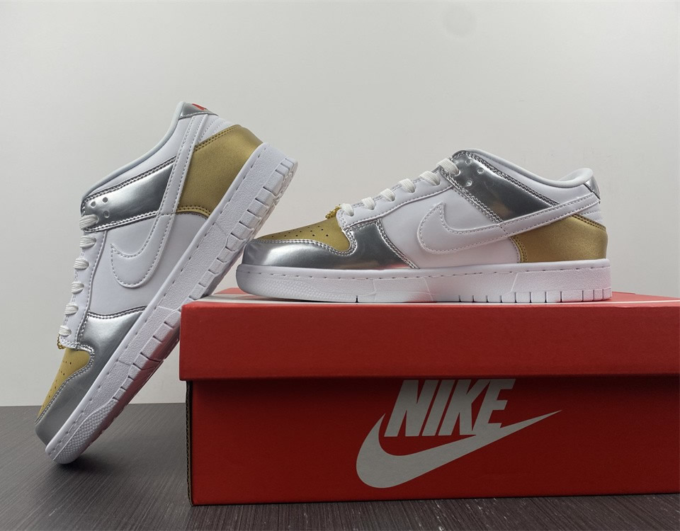 Nike Dunk Low Se Silver Gold Metallic Wmns Dh4403 700 12 - www.kickbulk.co