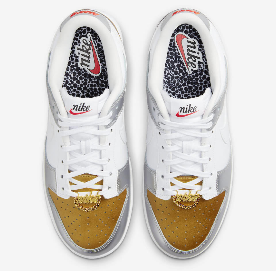 Nike Dunk Low Se Silver Gold Metallic Wmns Dh4403 700 2 - www.kickbulk.co