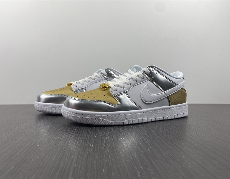 Nike Dunk Low Se Silver Gold Metallic Wmns Dh4403 700 7 - www.kickbulk.co