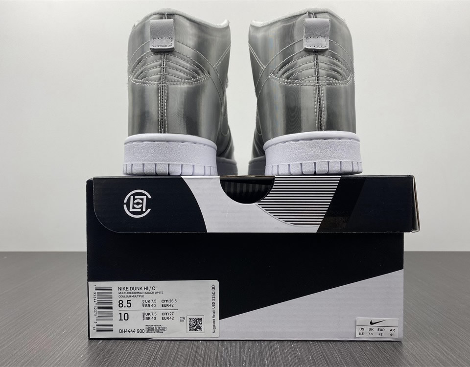 Nike Clot Dunk High Silver Metallic Dh4444 900 13 - www.kickbulk.co