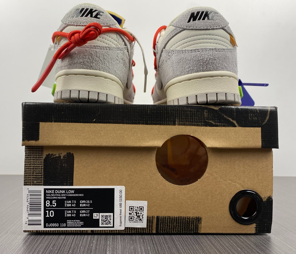 Off White Nike Dunk Low Lot 13 Of 50 Dj0950 110 10 - www.kickbulk.co