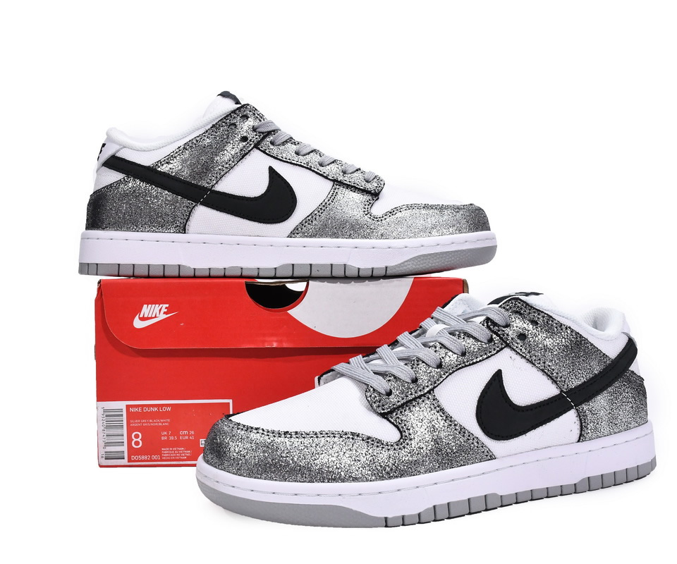 Nike Dunk Low Silver Cracked Leather Shimmer Do5882 001 7 - www.kickbulk.co