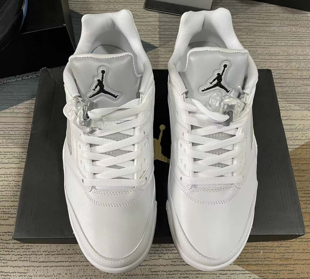 Air Jordan 5 Retro Low Gs White Wolf Grey 819172 122 5 - www.kickbulk.co