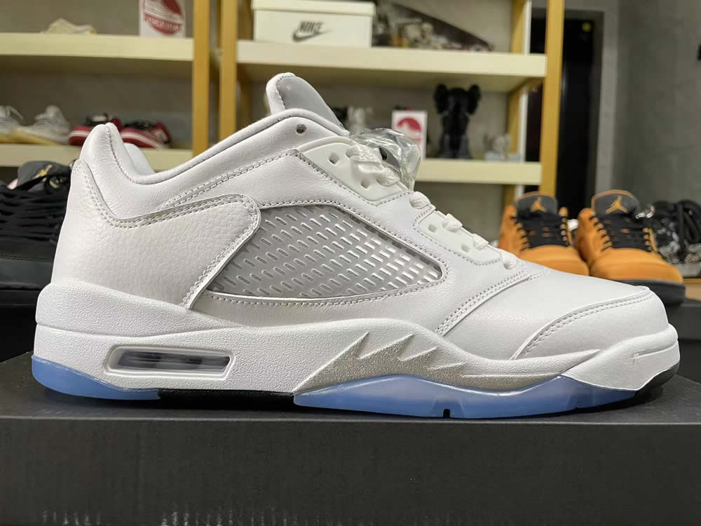 Air Jordan 5 Retro Low Gs White Wolf Grey 819172 122 6 - www.kickbulk.co