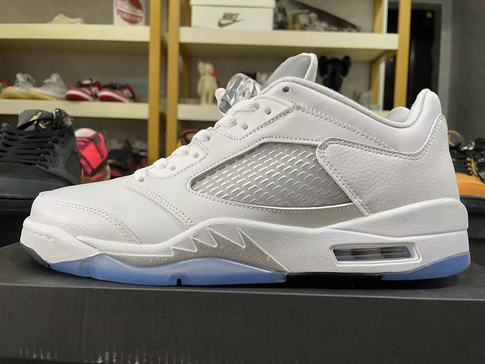 Air Jordan 5 Retro Low Gs White Wolf Grey 819172 122 8 - www.kickbulk.co