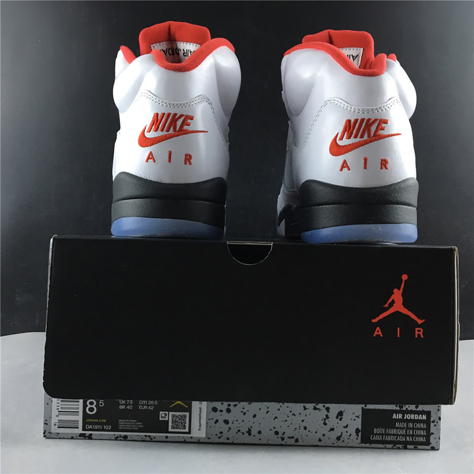 Nike Air Jordan 5 Retro Fire Red Silver Tongue 2020 Da1911 102 7 - www.kickbulk.co
