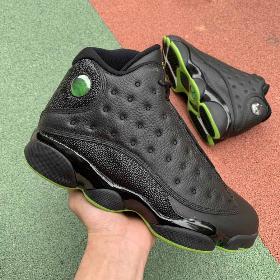 Nike Air Jordan 13 Altitude Black Green 414571 042 5 - www.kickbulk.co