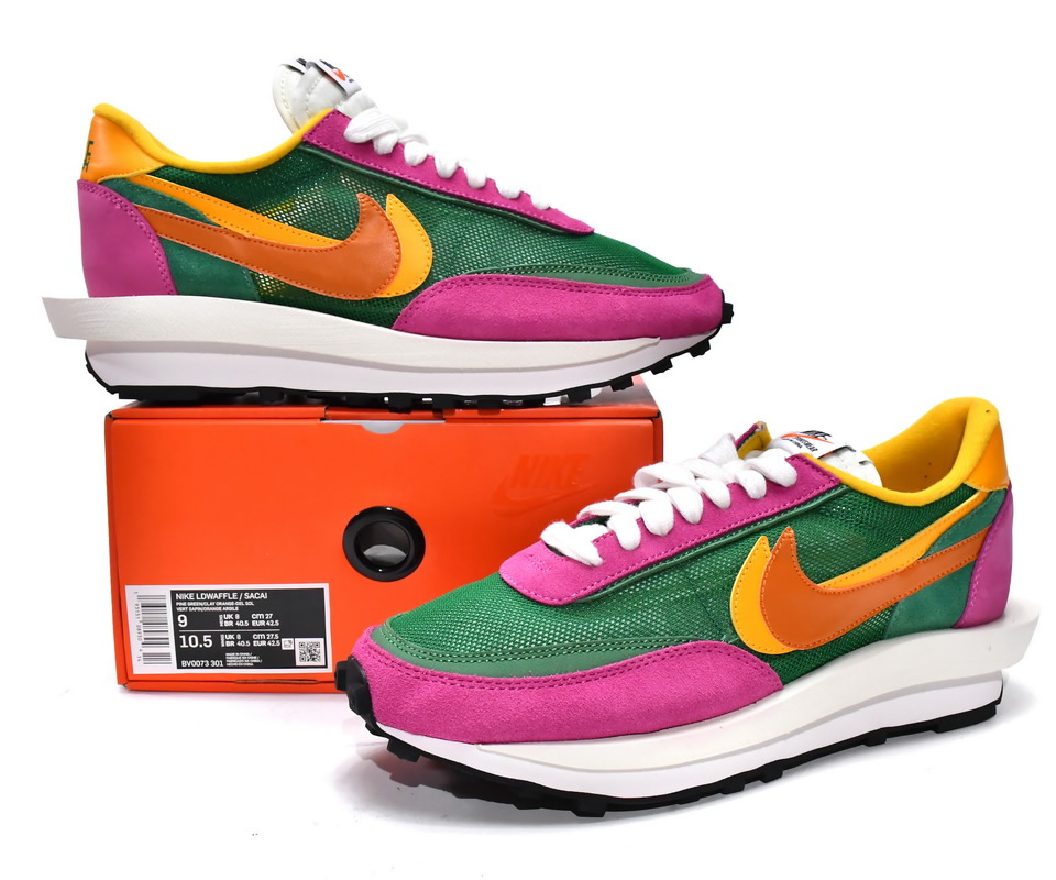 Sacai Nike Ldwaffle Pine Green Bv0073 301 7 - www.kickbulk.co