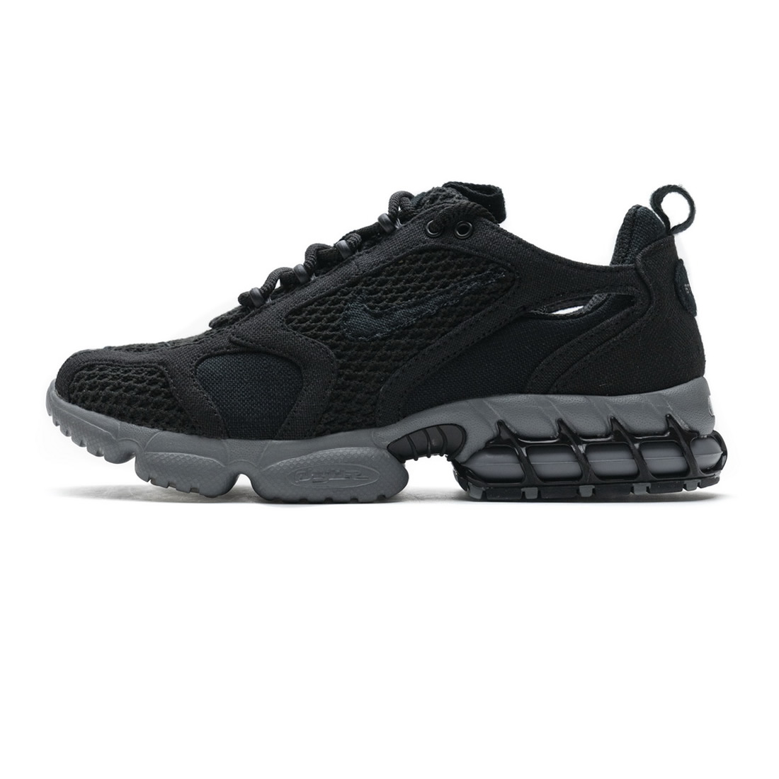 Stussy Nike Air Zoom Spiridon Cage 2 Black Cool Grey Cq5486 001 1 - www.kickbulk.co