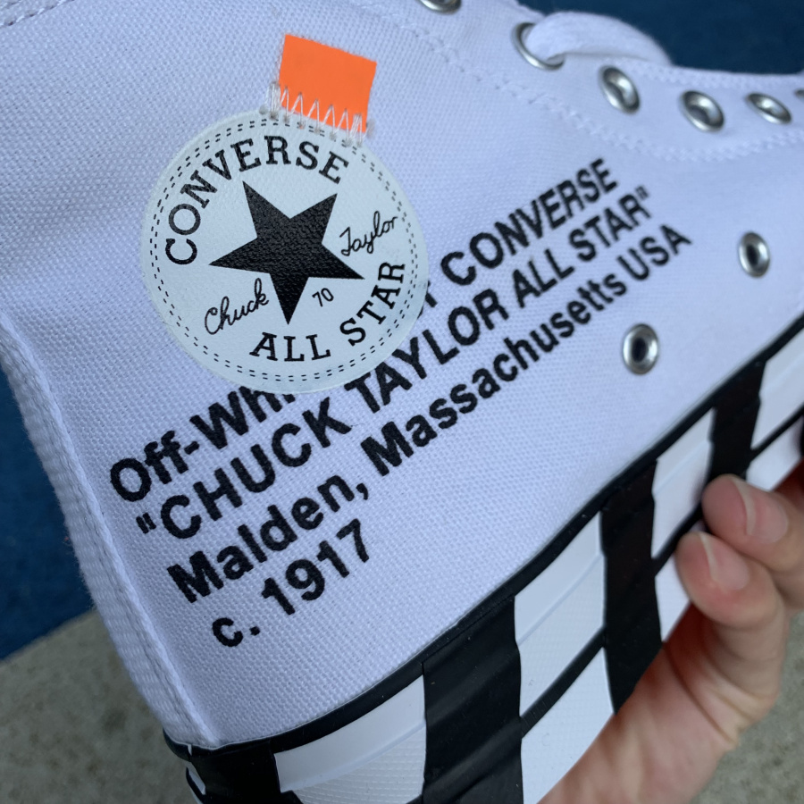 Off-White X Converse Chuck 70 Stripe White 163862C